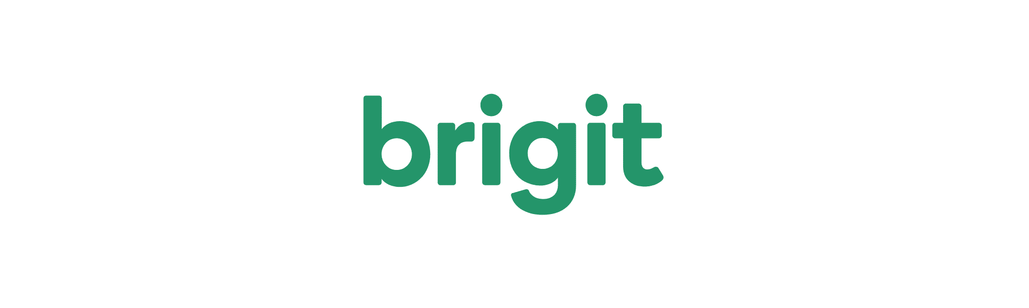 The official logo for Brigit, featuring the brand name "brigit" written in a lowercase, rounded, bold sans-serif font in a solid green color against a white background.