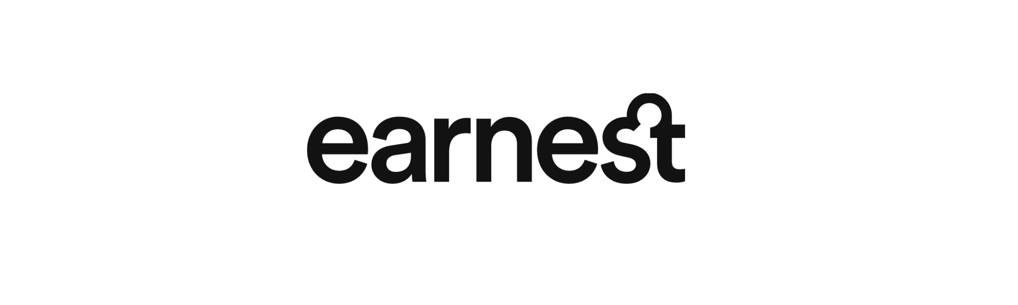 Official Earnest logo featuring the word "earnest" in a lowercase black sans-serif font with a stylized dot pattern forming a circle over the letter "s" and "t".