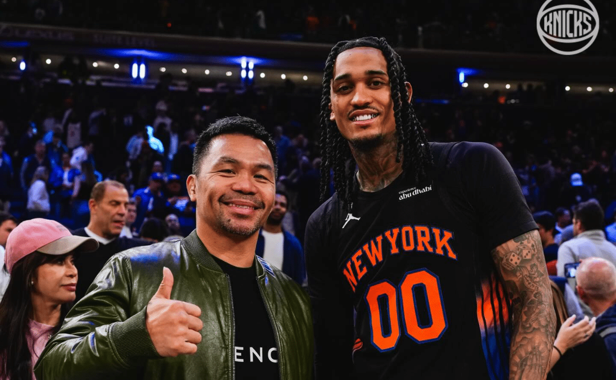 Manny Pacquiao gratuliert Jordan Clarkson zum historischen NBA-Titelgewinn